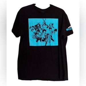 My Hero Academia Graphic Shirt Black Short Sleeve Size Large